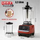 Liquidificador Multiuso Profissional Redmax Com 2 Jarras de Vidro + BRINDE: Porta Tempero de Madeira 16 Potes - COMPRE 1 LEVE 2