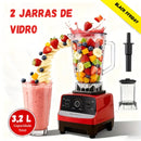 Liquidificador Multiuso Profissional Redmax Com 2 Jarras de Vidro + BRINDE: Porta Tempero de Madeira 16 Potes - COMPRE 1 LEVE 2