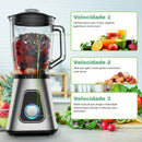 Liquidificador Multiuso Lumax Com Jarra de Vidro + BRINDE: Porta Tempero Vertical 16 Potes - COMPRE 1 LEVE 2