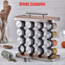 Liquidificador Multiuso Lumax Com Jarra de Vidro + BRINDE: Porta Tempero Vertical 16 Potes - COMPRE 1 LEVE 2